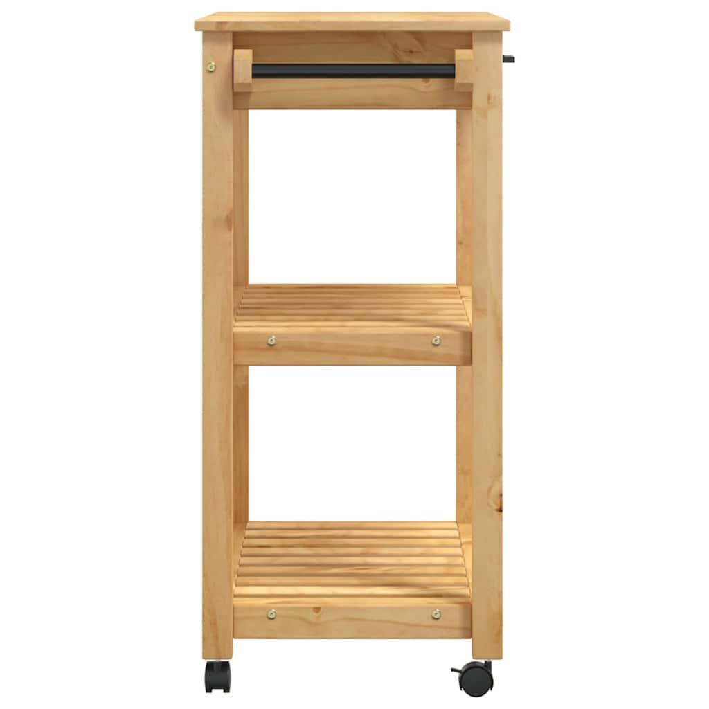 Kitchen Trolley MONZA 84x40x88.5 cm Solid Wood Pine