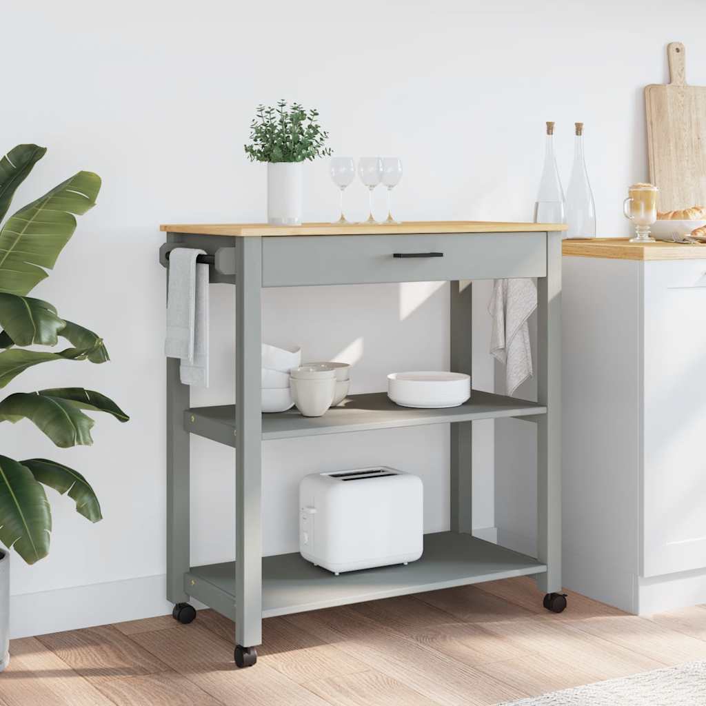 Kitchen Trolley MONZA 84x40x88.5 cm Solid Wood Pine