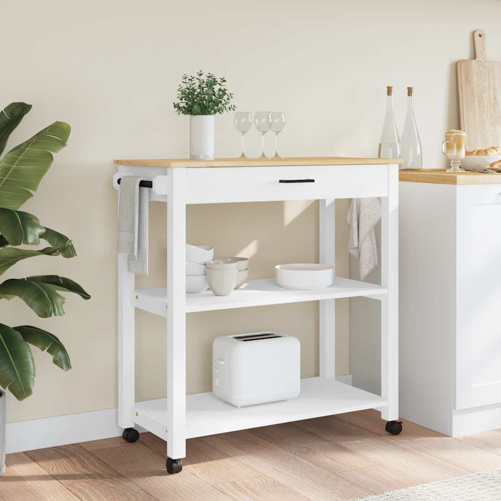Kitchen Trolley MONZA 84x40x88.5 cm Solid Wood Pine