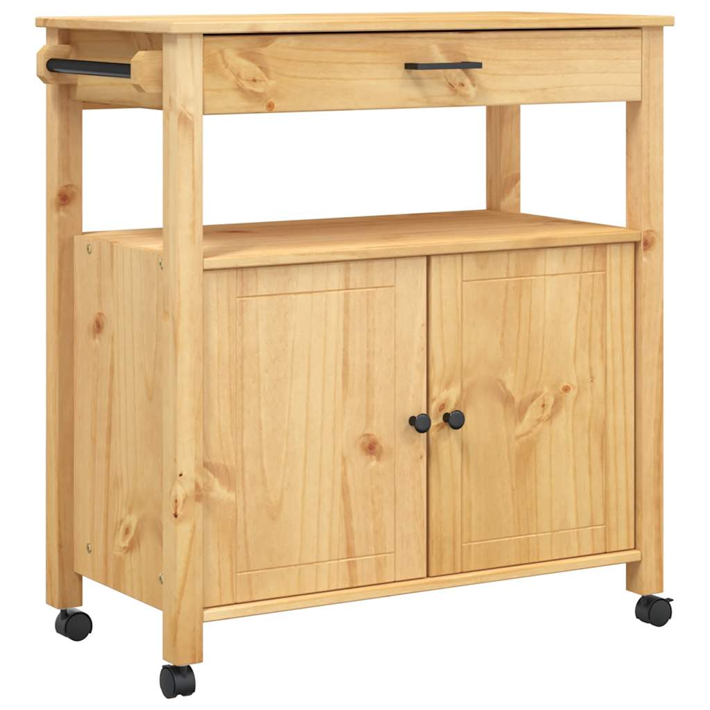 Kitchen Trolley MONZA 84x40x88.5 cm Solid Wood Pine