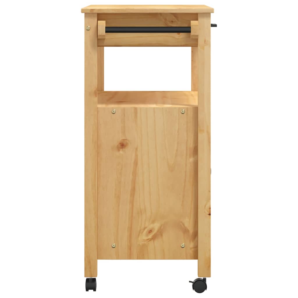 Kitchen Trolley MONZA 84x40x88.5 cm Solid Wood Pine