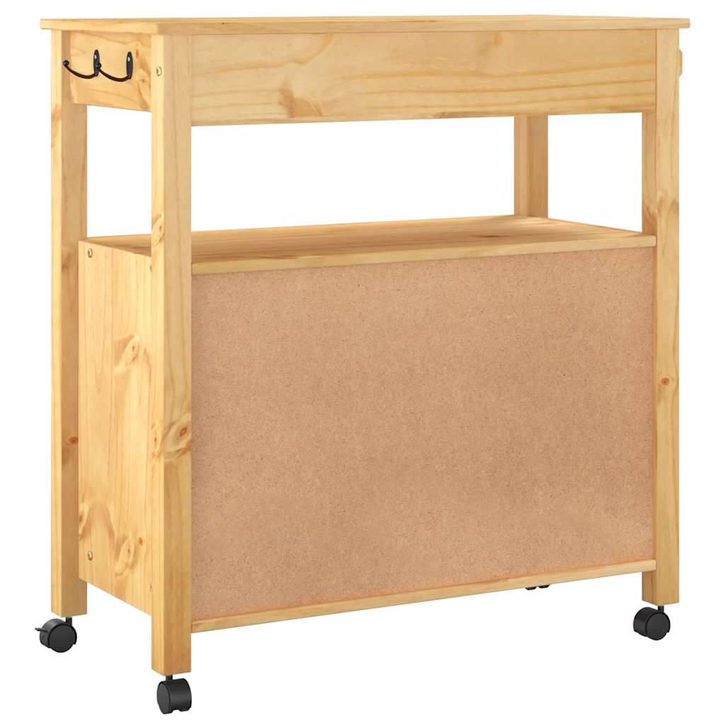 Kitchen Trolley MONZA 84x40x88.5 cm Solid Wood Pine