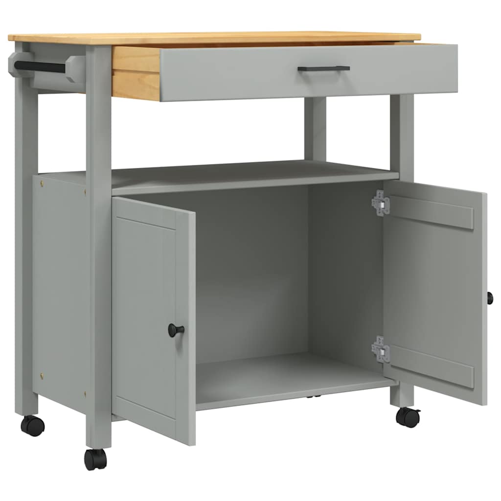 Kitchen Trolley MONZA 84x40x88.5 cm Solid Wood Pine