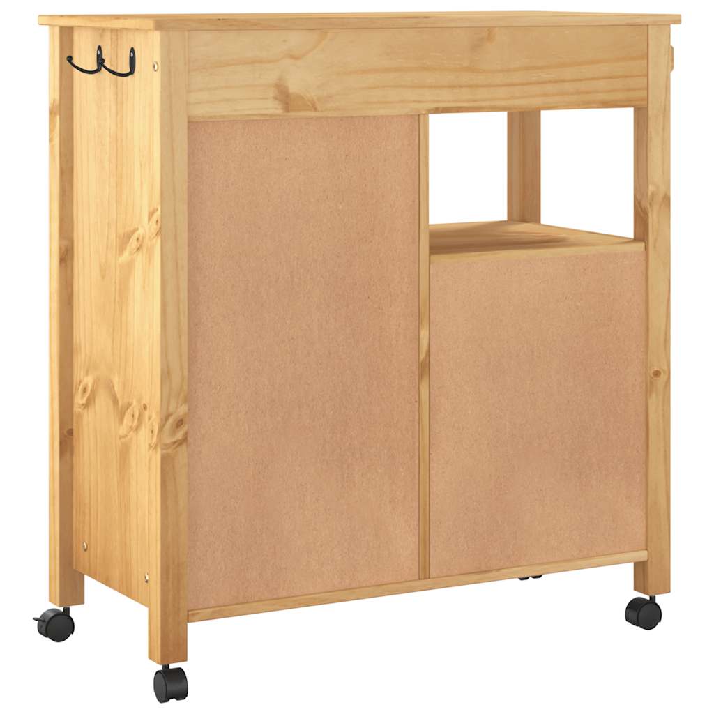 Kitchen Trolley MONZA 84x40x88.5 cm Solid Wood Pine