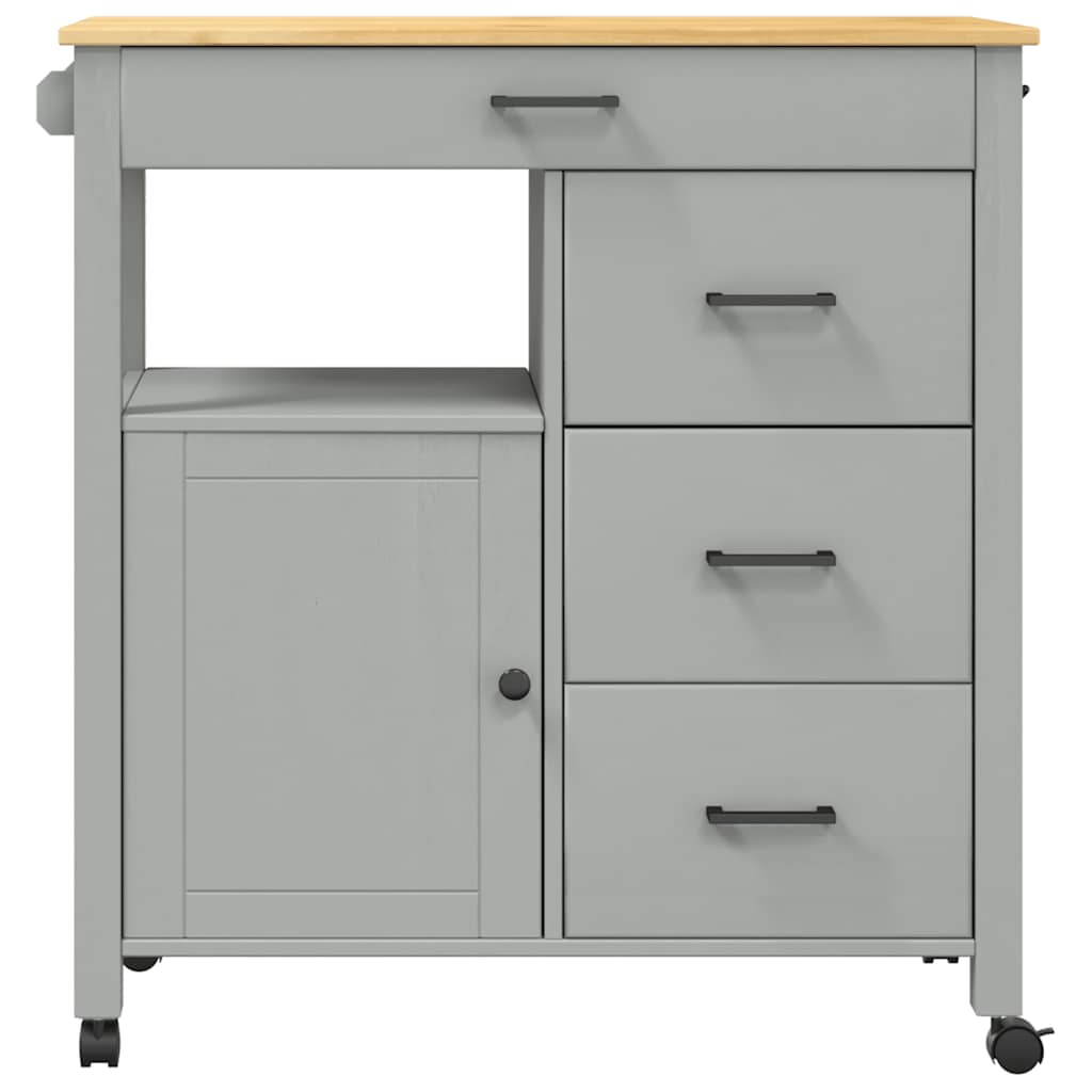 Kitchen Trolley MONZA 84x40x88.5 cm Solid Wood Pine