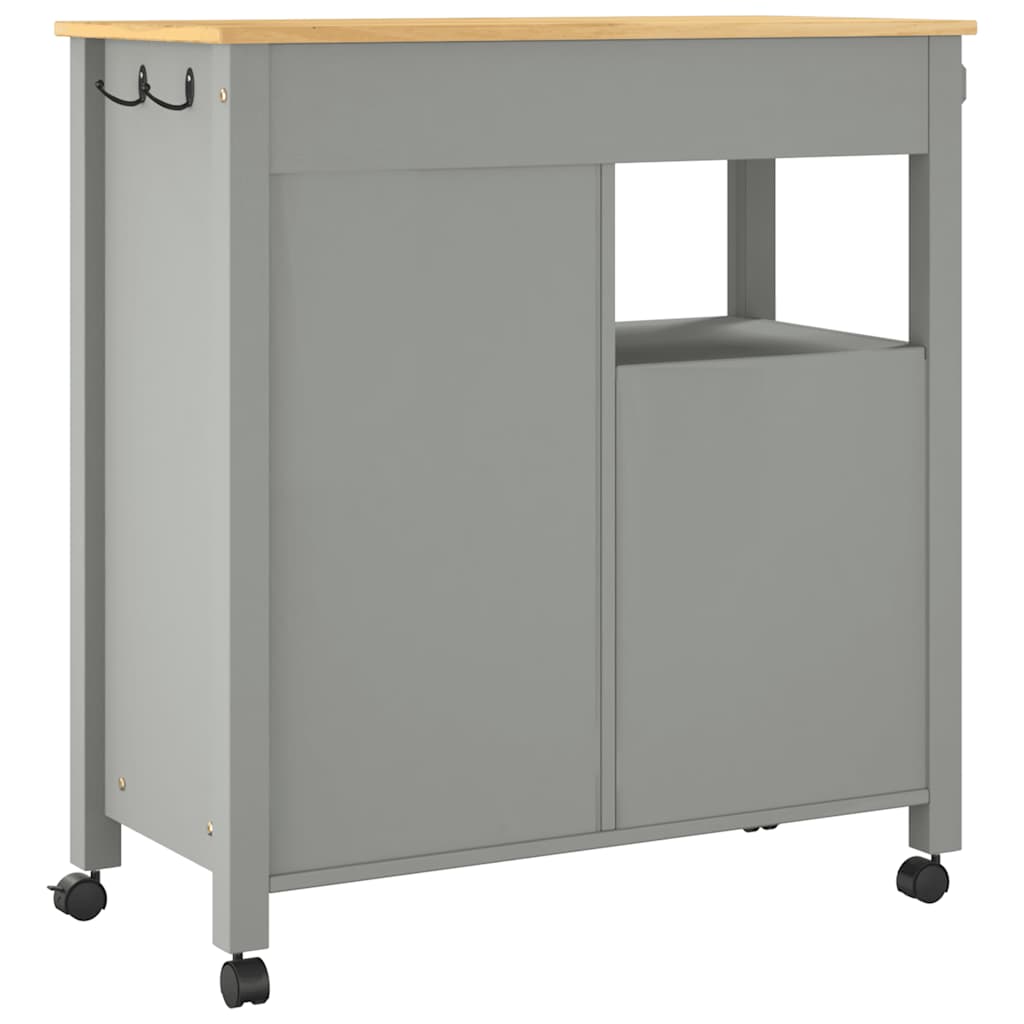 Kitchen Trolley MONZA 84x40x88.5 cm Solid Wood Pine