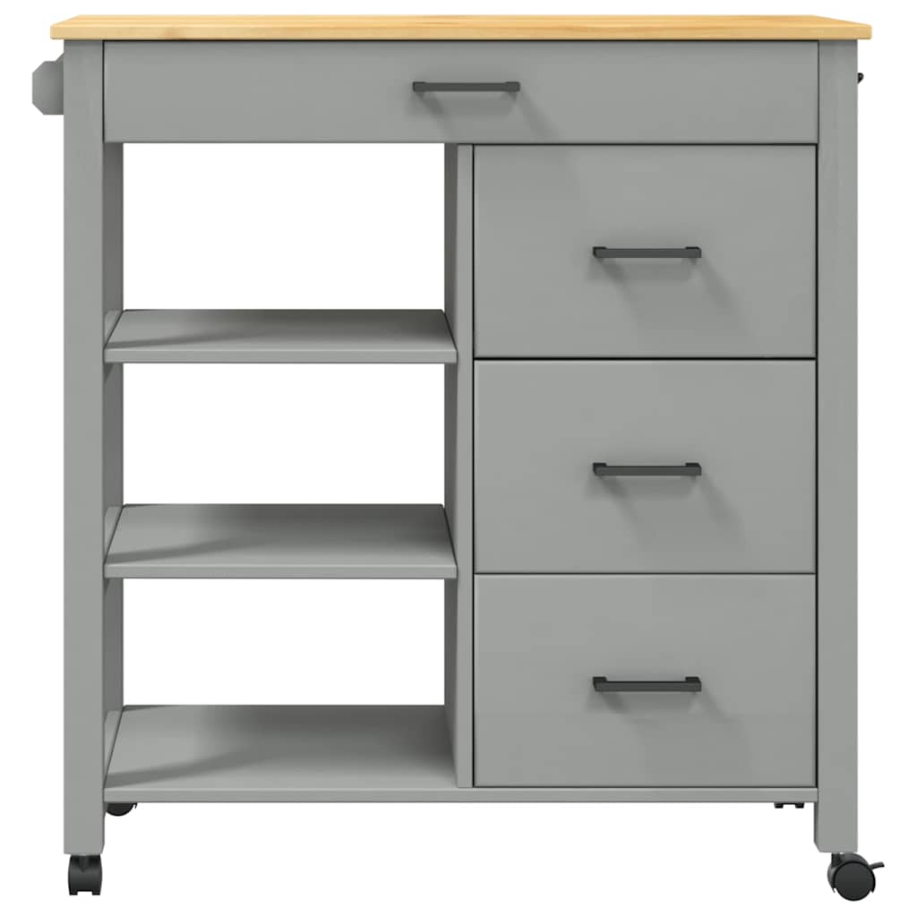 Kitchen Trolley MONZA 84x40x88.5 cm Solid Wood Pine