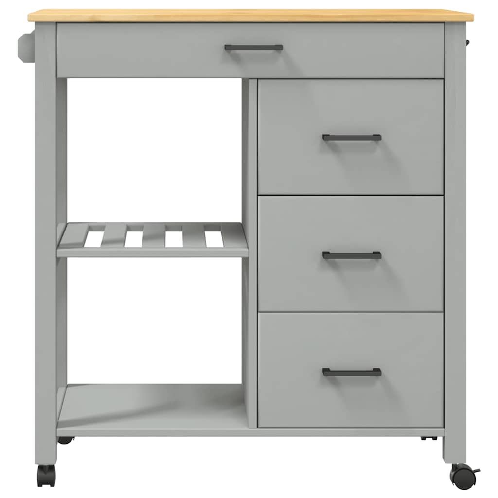 Kitchen Trolley MONZA 84x40x88.5 cm Solid Wood Pine