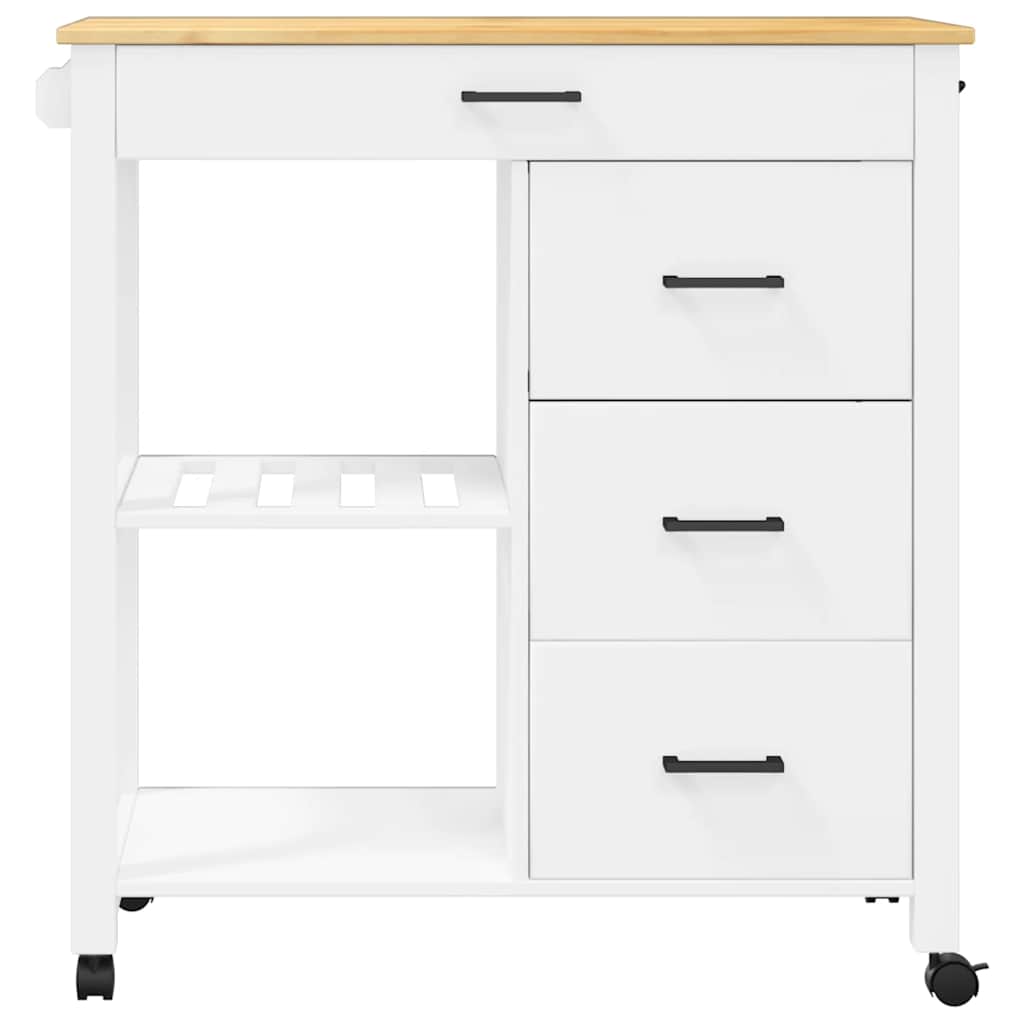 Kitchen Trolley MONZA 84x40x88.5 cm Solid Wood Pine