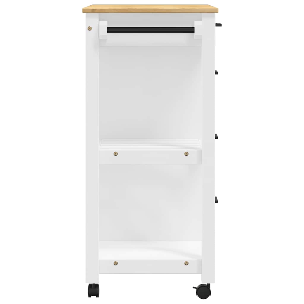 Kitchen Trolley MONZA 84x40x88.5 cm Solid Wood Pine