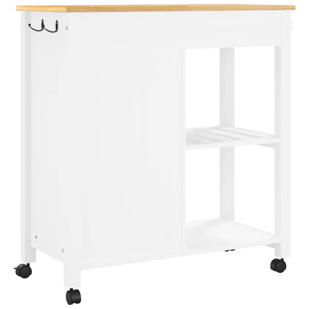 Kitchen Trolley MONZA 84x40x88.5 cm Solid Wood Pine