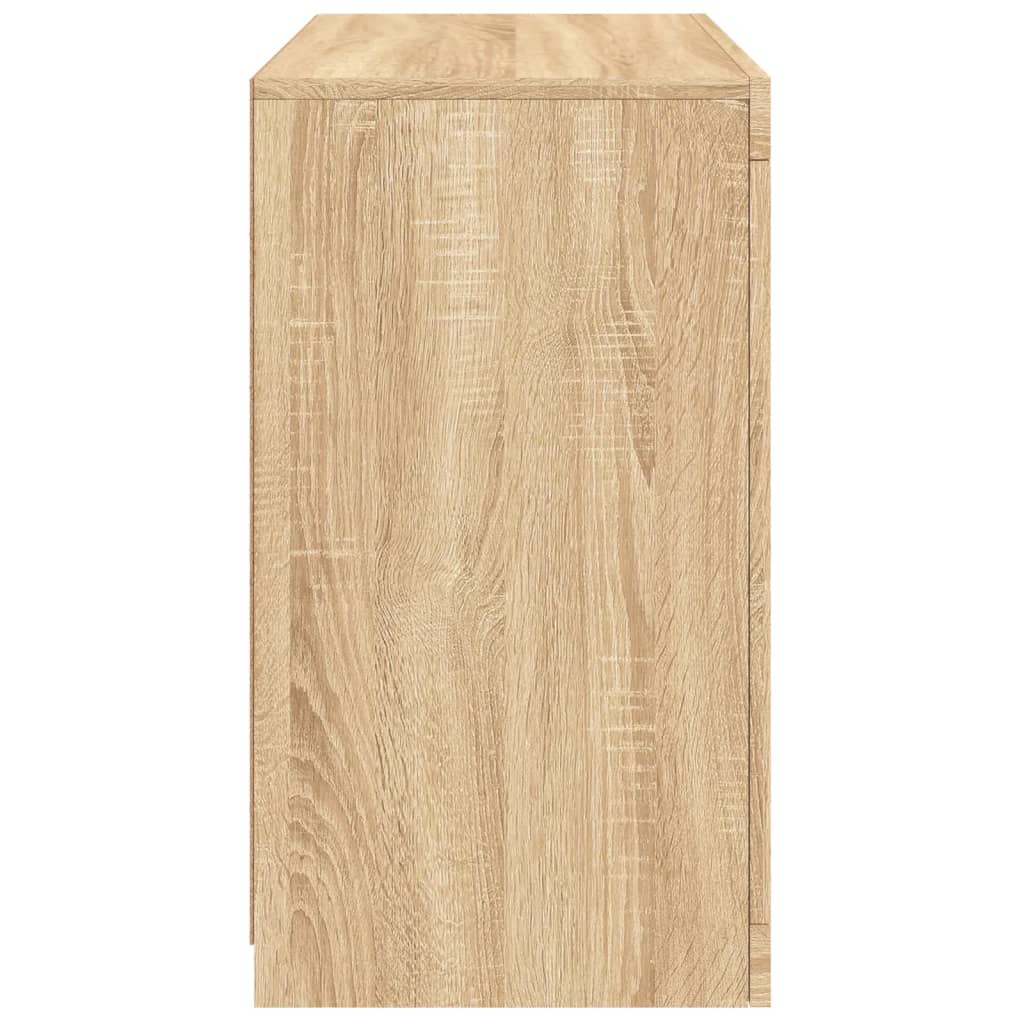 Sideboard with LED Lights Sonoma Oak 60.5x37x67 cm