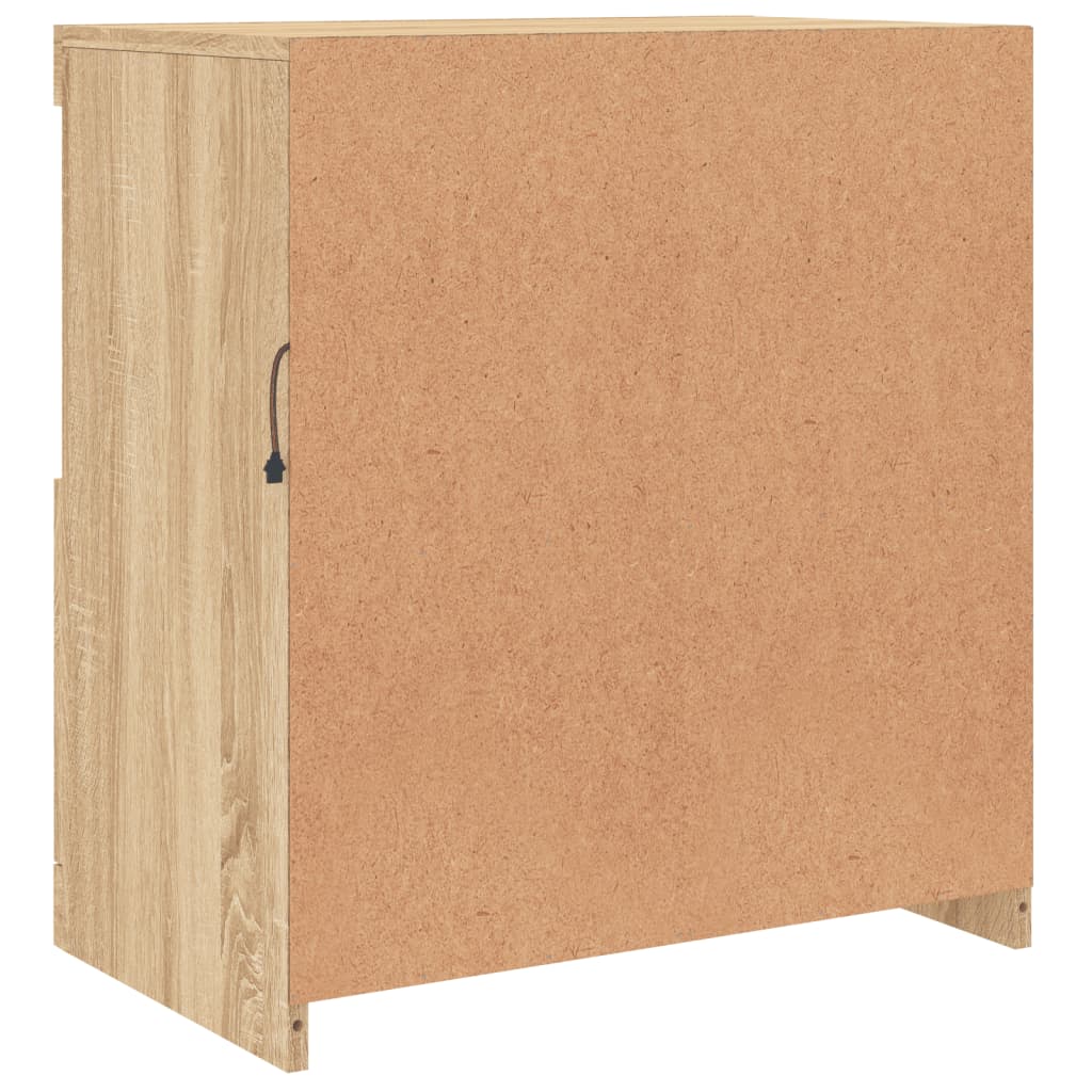 Sideboard with LED Lights Sonoma Oak 60.5x37x67 cm