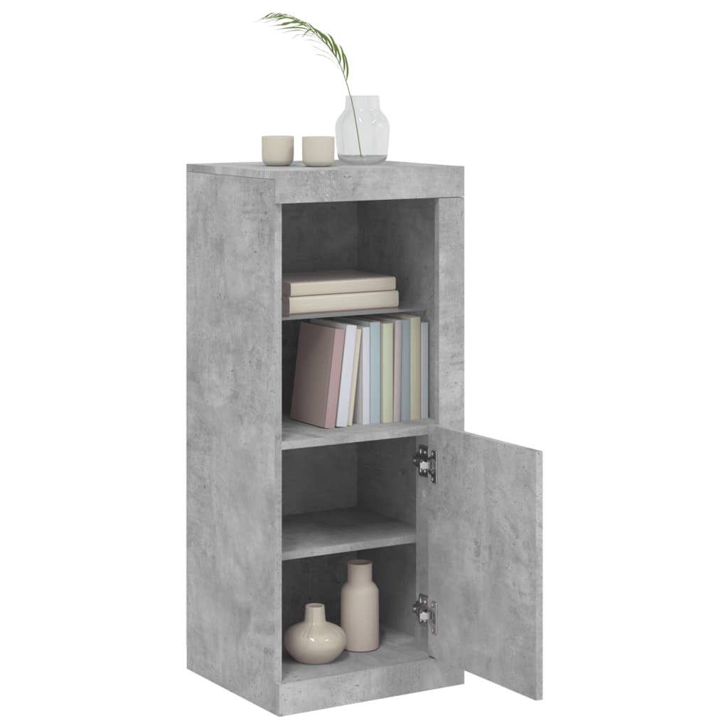 Sideboard with LED Lights Concrete Grey 41x37x100 cm