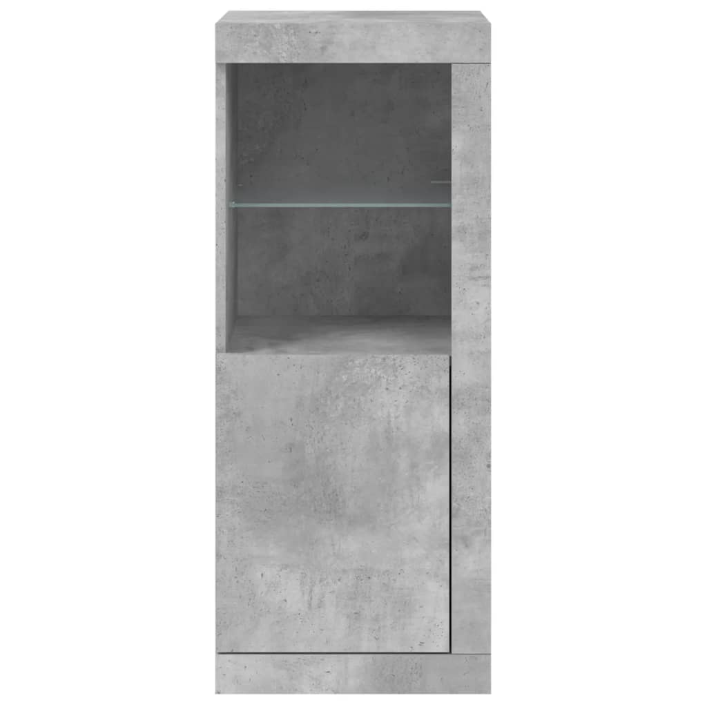 Sideboard with LED Lights Concrete Grey 41x37x100 cm