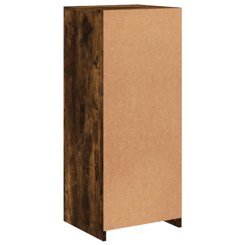 Sideboard with LED Lights Smoked Oak 41x37x100 cm