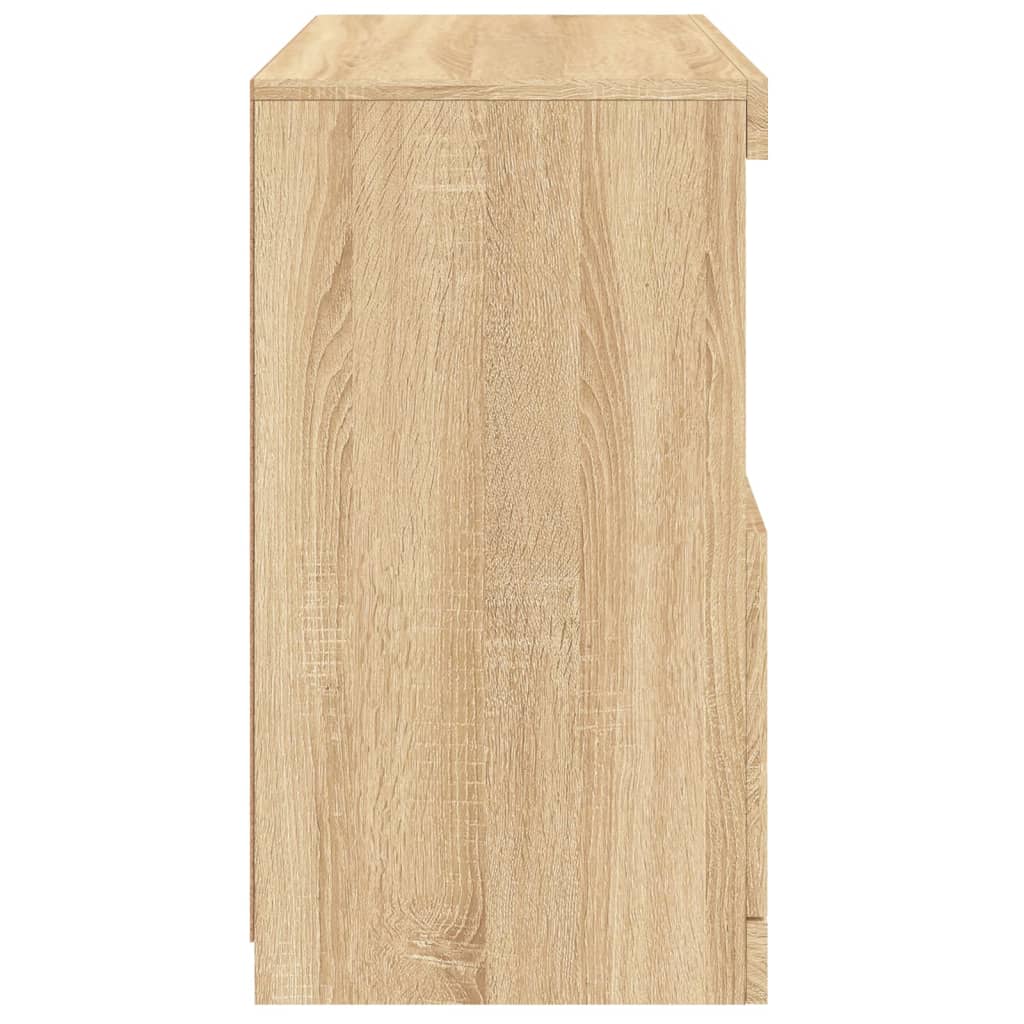 Sideboard with LED Lights Sonoma Oak 60x37x67 cm