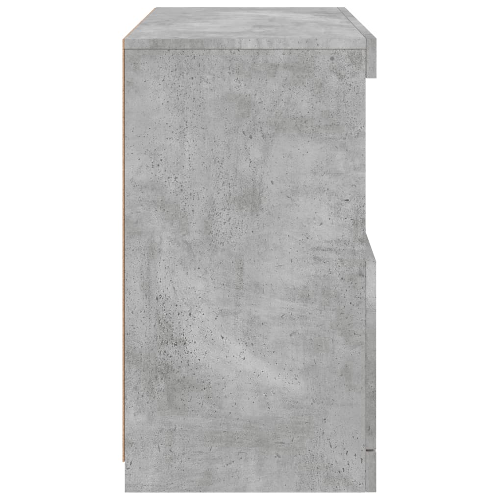 Sideboard with LED Lights Concrete Grey 60x37x67 cm