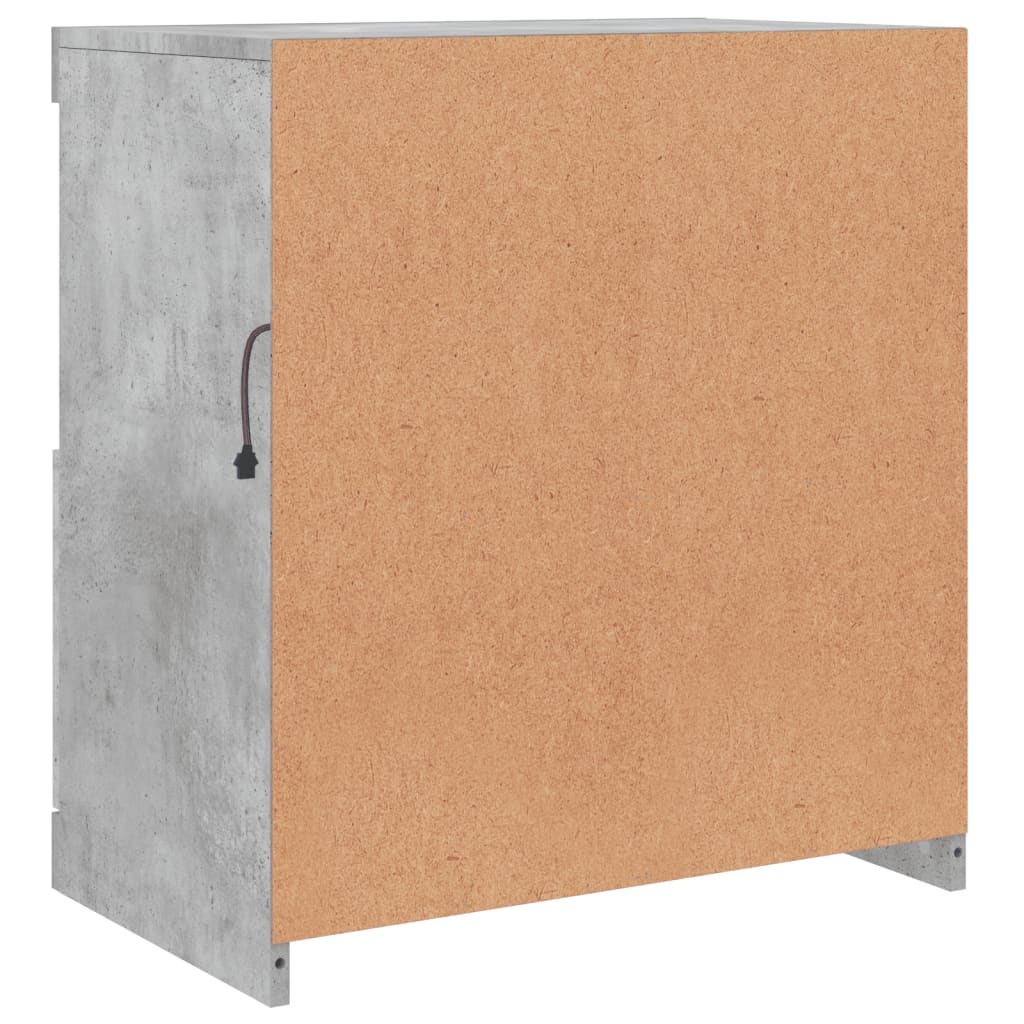Sideboard with LED Lights Concrete Grey 60x37x67 cm