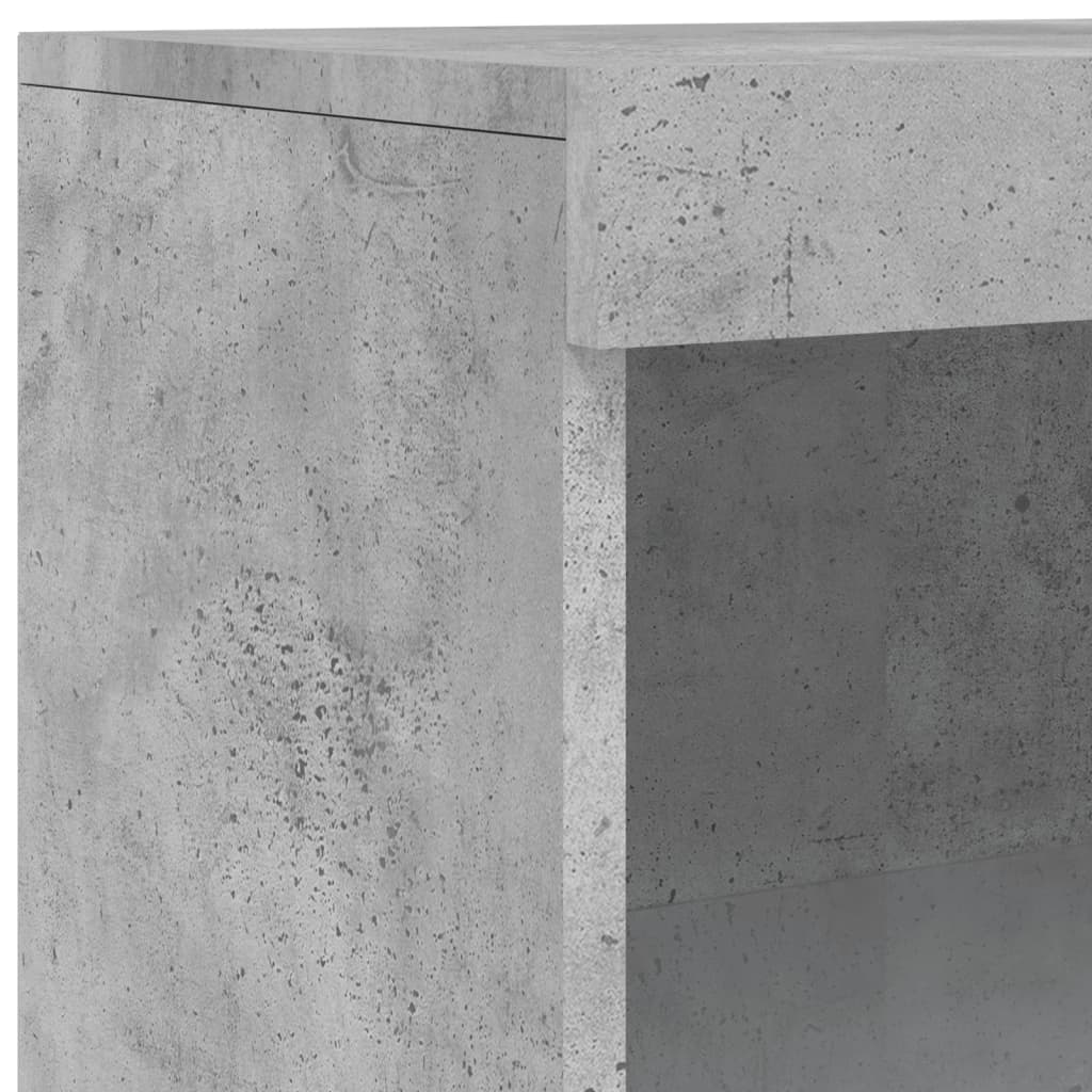 Sideboard with LED Lights Concrete Grey 60.5x37x100 cm