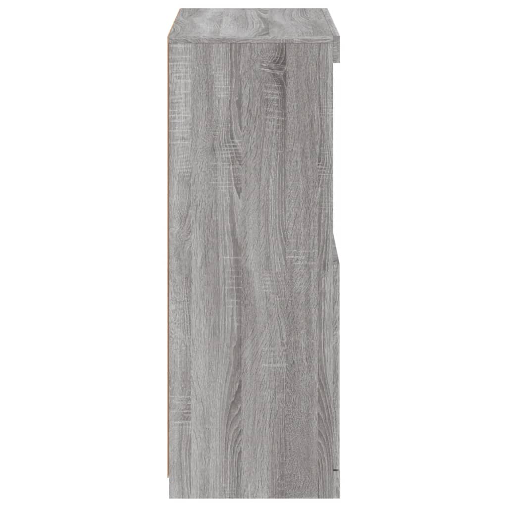 Sideboard with LED Lights Grey Sonoma 60.5x37x100 cm