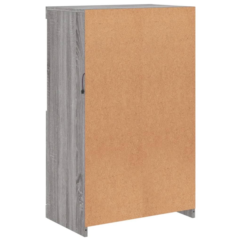 Sideboard with LED Lights Grey Sonoma 60.5x37x100 cm