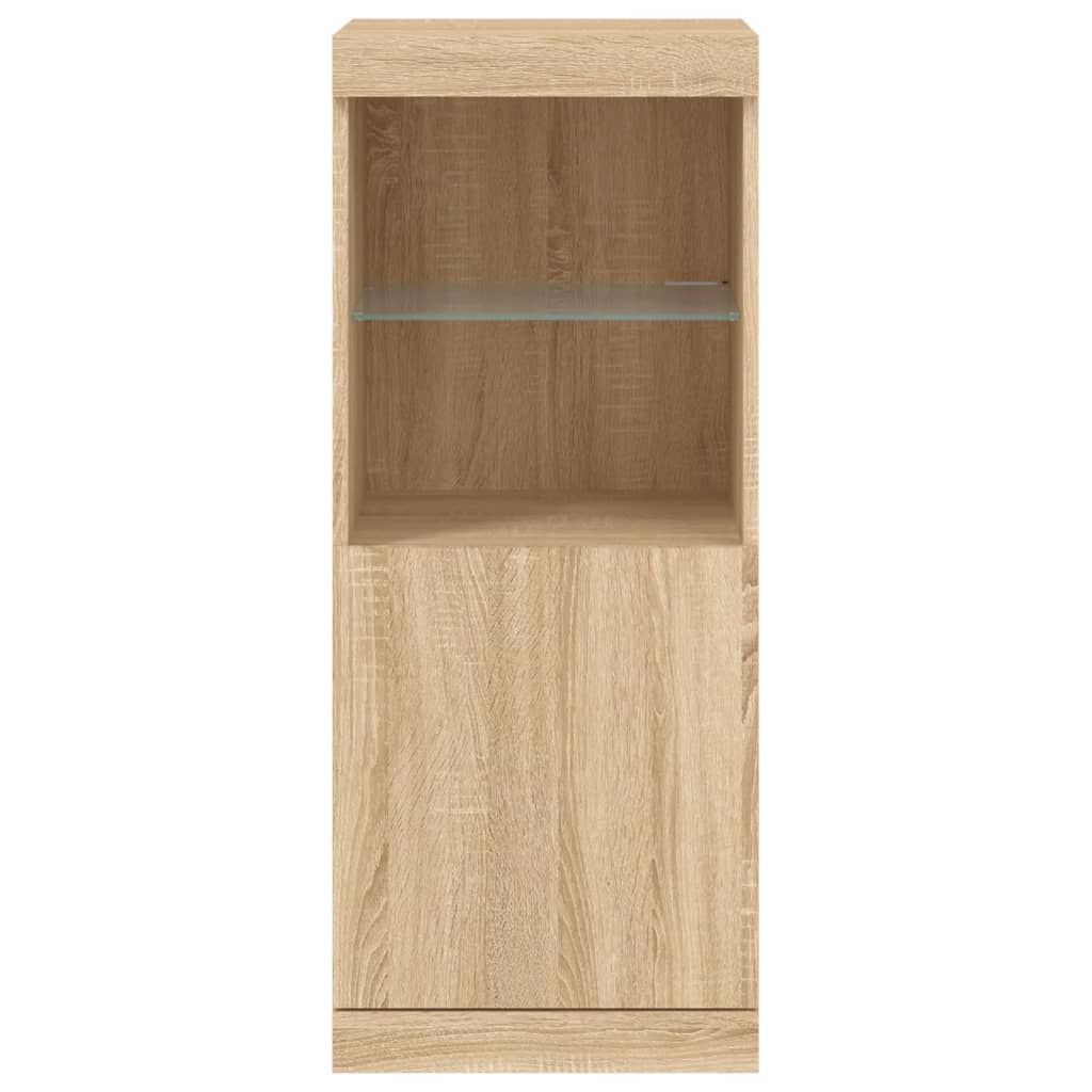 Sideboard with LED Lights Sonoma Oak 41x37x100 cm