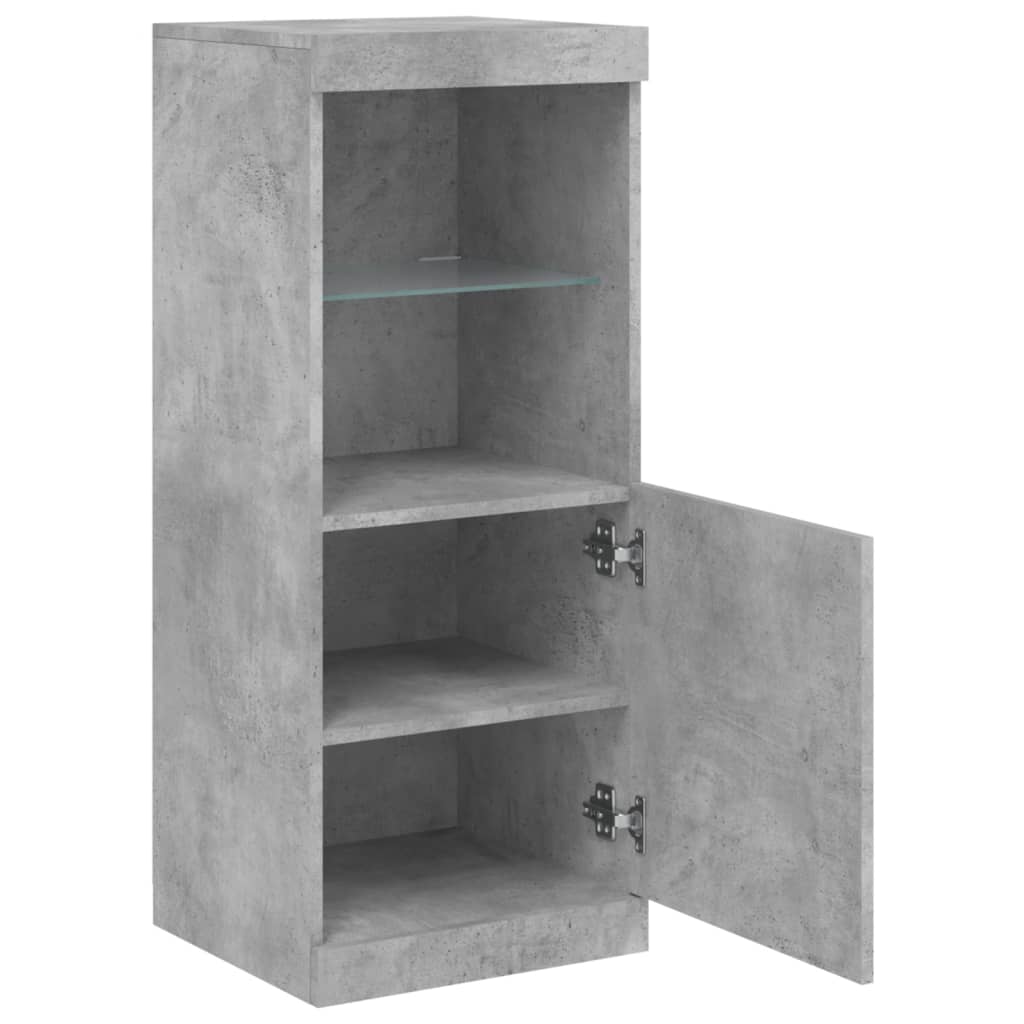 Sideboard with LED Lights Concrete Grey 41x37x100 cm