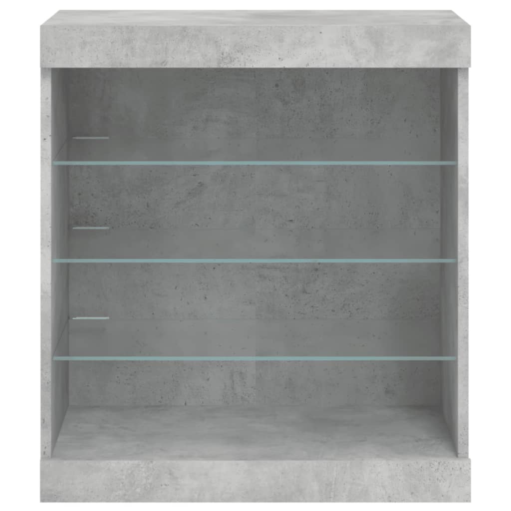 Sideboard with LED Lights Concrete Grey 60.5x37x67 cm