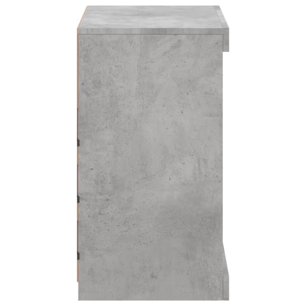 Sideboard with LED Lights Concrete Grey 60.5x37x67 cm