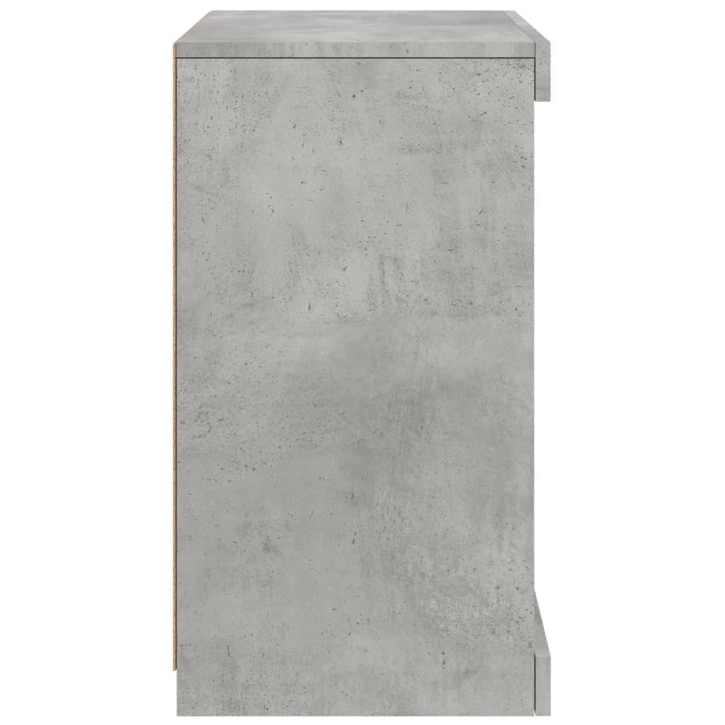 Sideboard with LED Lights Concrete Grey 41x37x67 cm