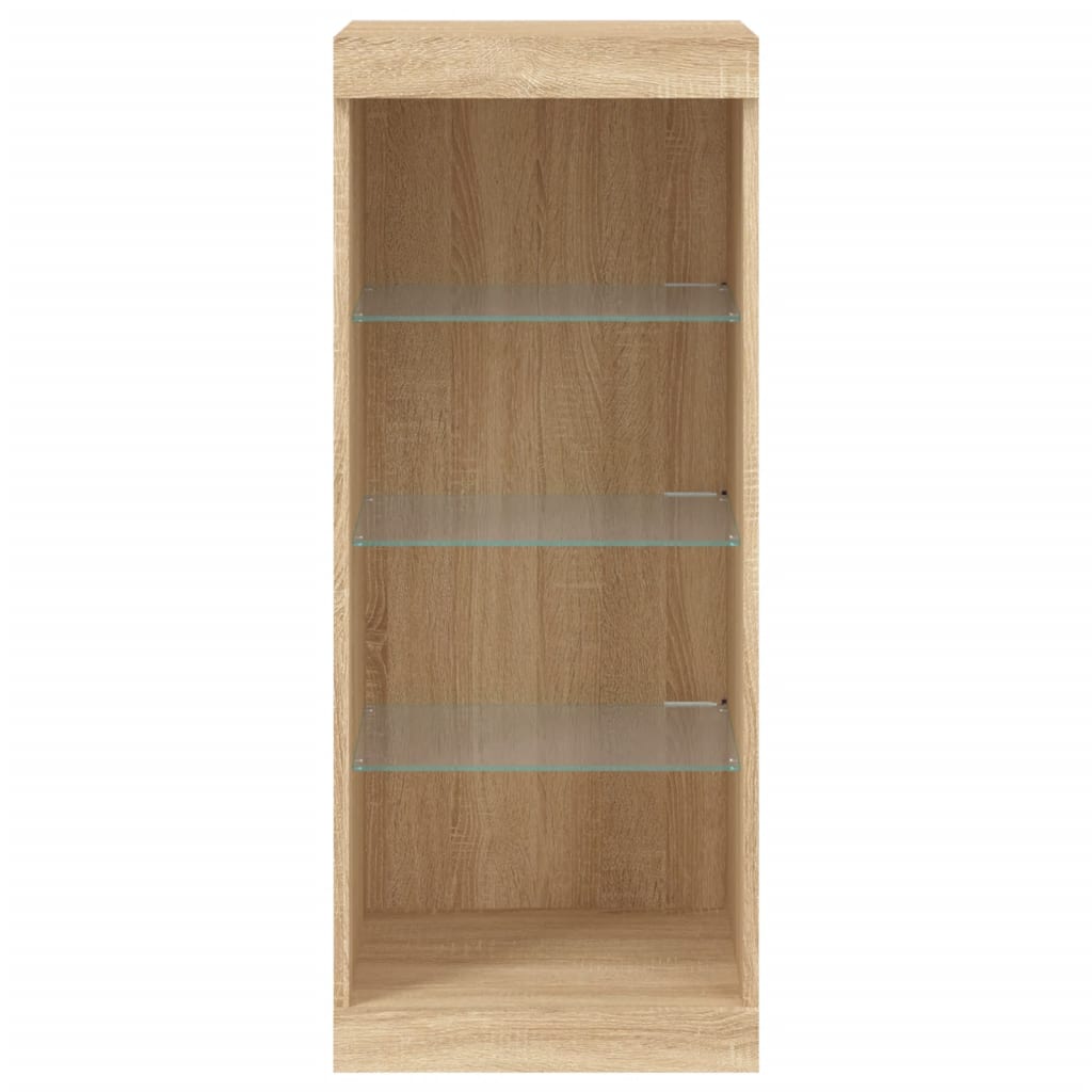 Sideboard with LED Lights Sonoma Oak 41x37x100 cm