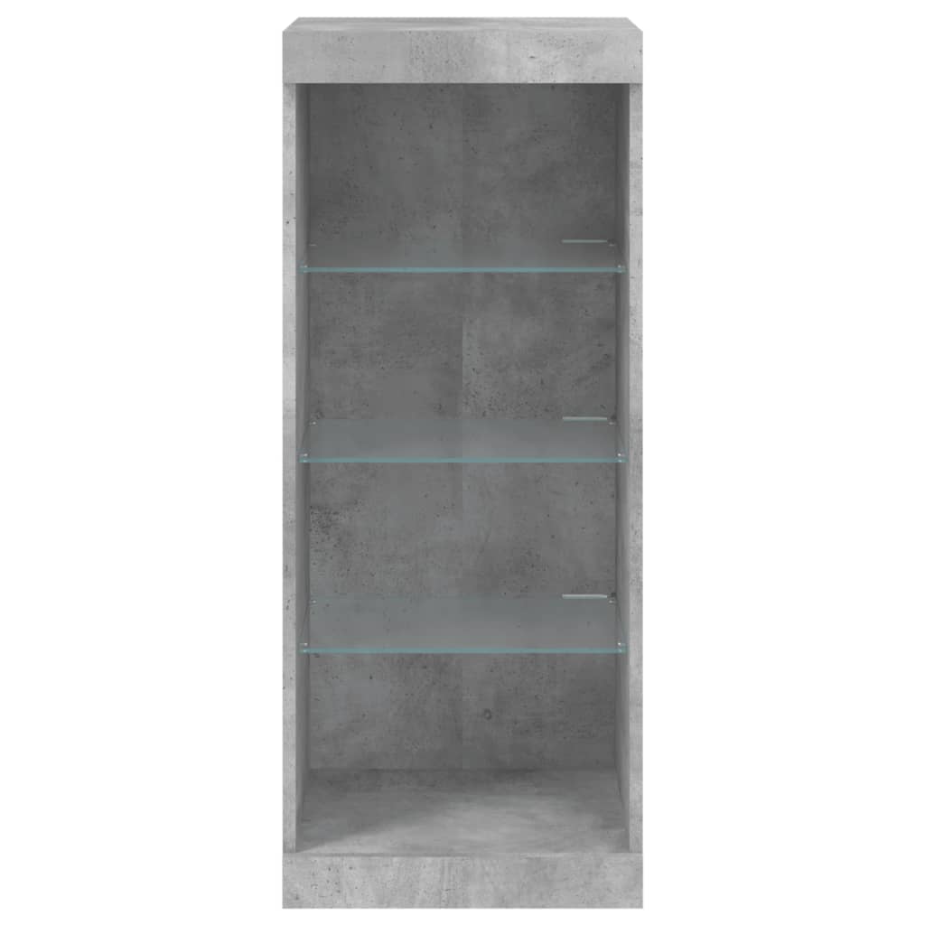 Sideboard with LED Lights Concrete Grey 41x37x100 cm