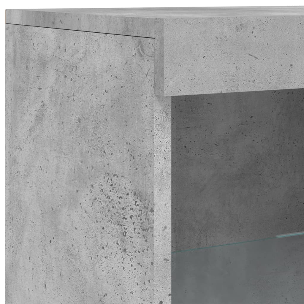 Sideboard with LED Lights Concrete Grey 41x37x100 cm