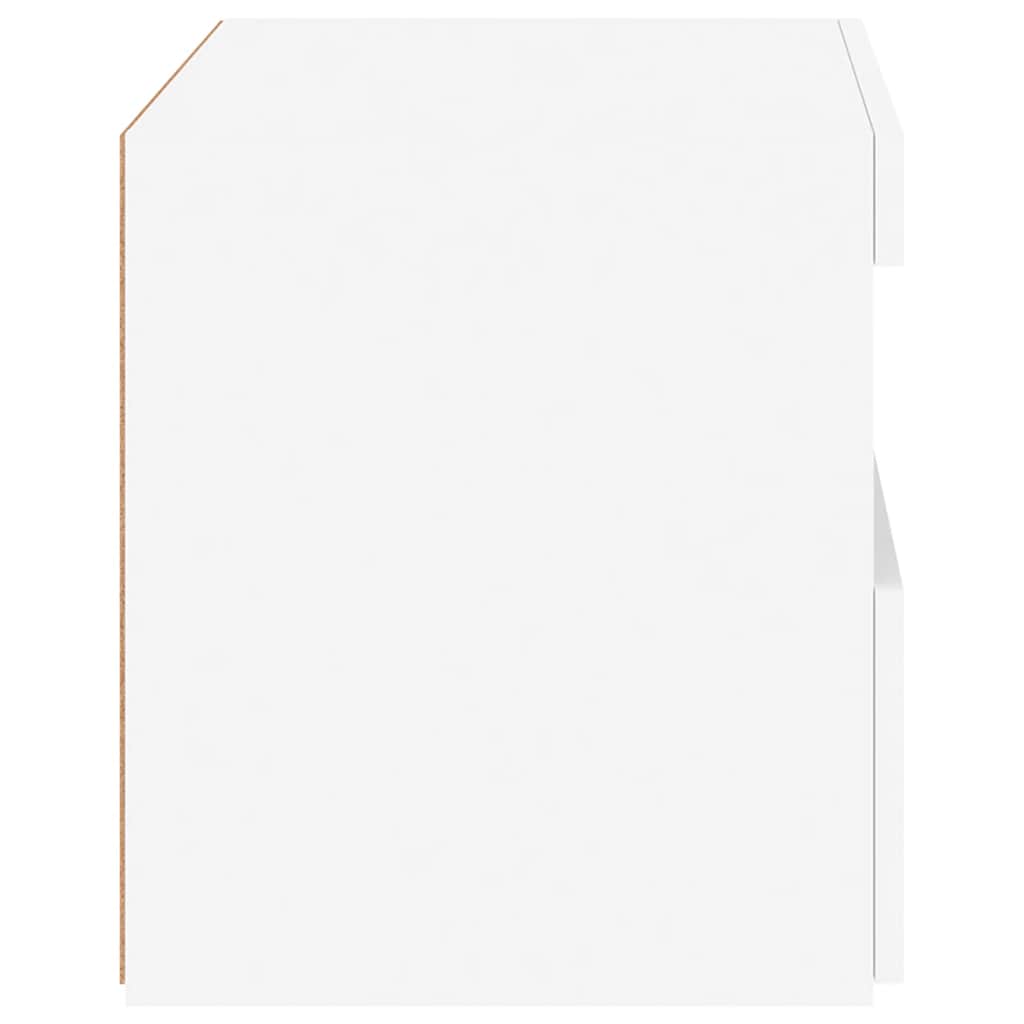 Bedside Cabinets with LED Lights 2 pcs White 50x40x45 cm