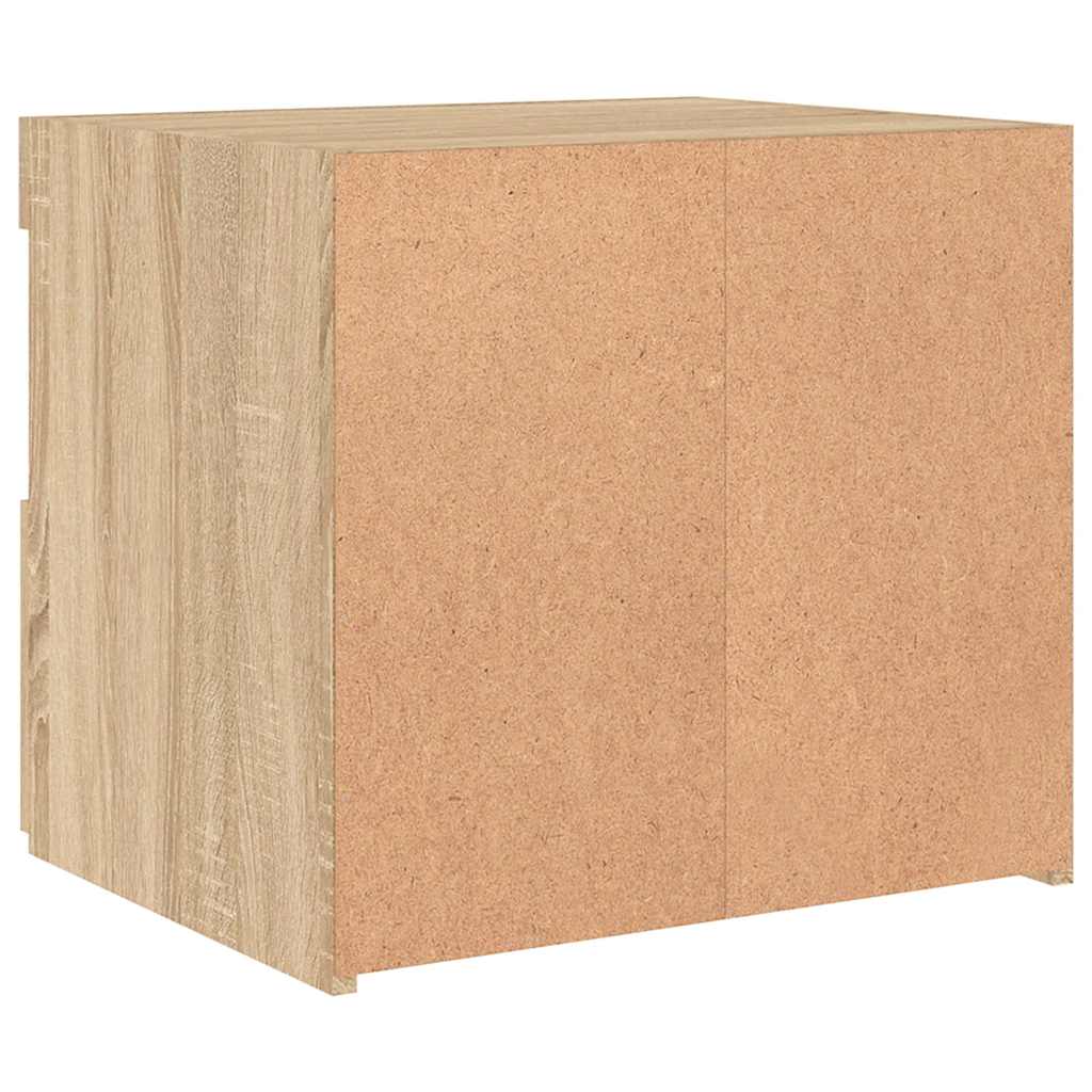 Bedside Cabinet with LED Lights Sonoma Oak 50x40x45 cm