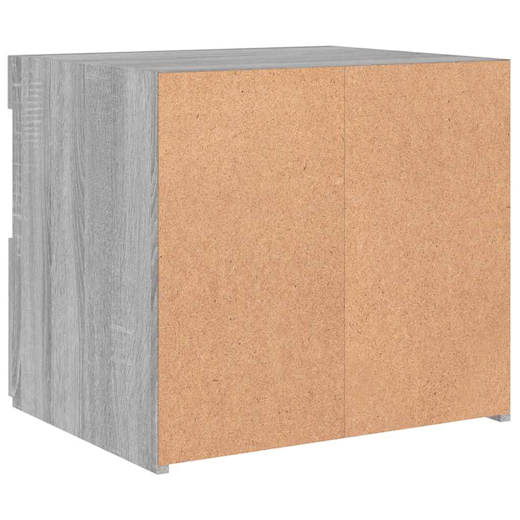 Bedside Cabinets with LED Lights 2 pcs Grey Sonoma 50x40x45 cm