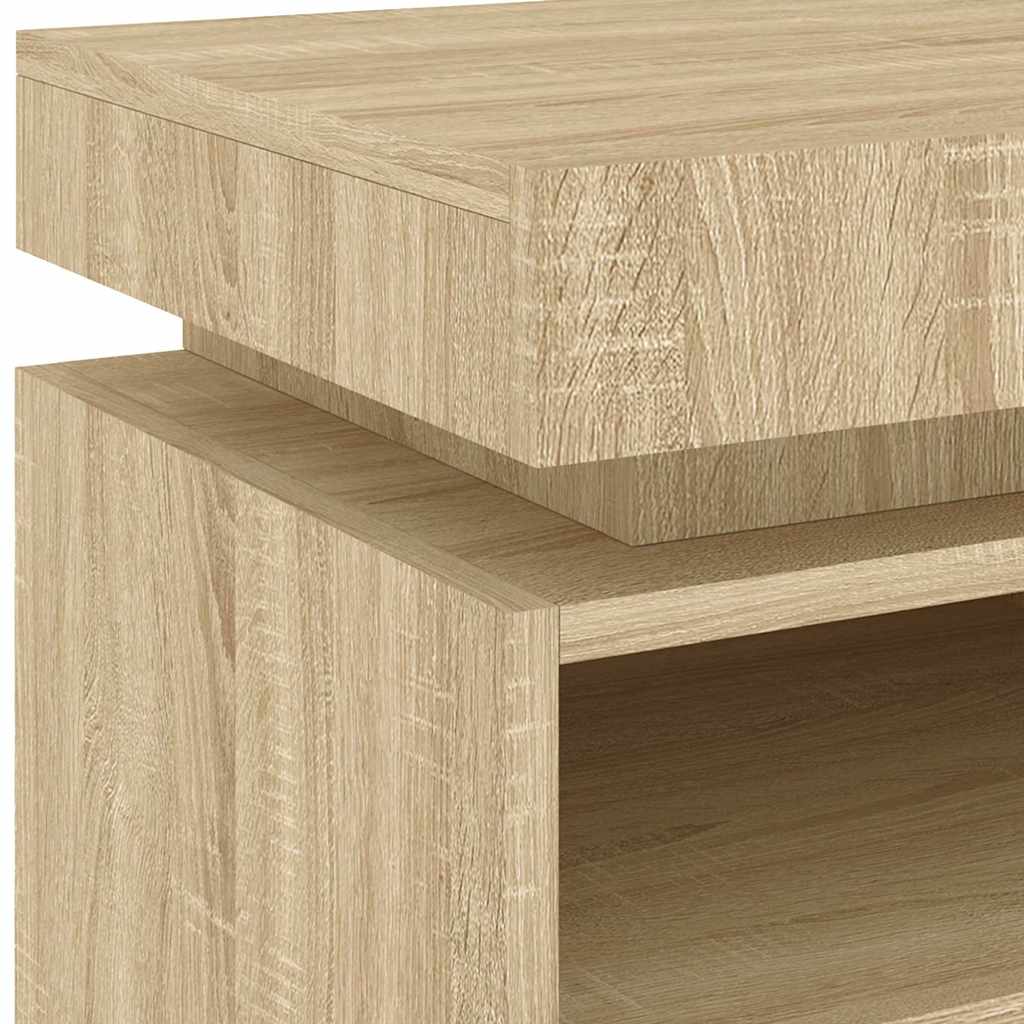 Bedside Cabinets with LED Lights 2 pcs Sonoma Oak 40x39x48.5 cm