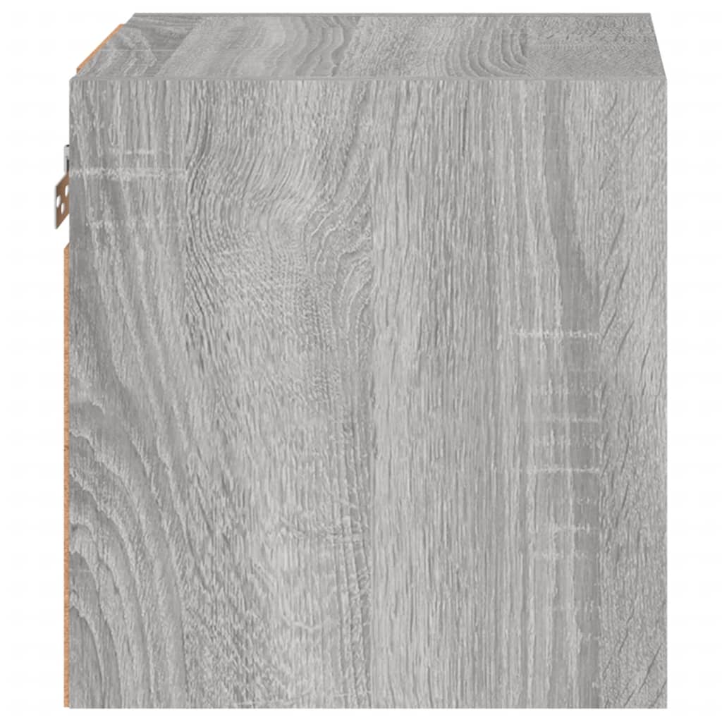 TV Wall Cabinet with LED Lights Grey Sonoma 30x28.5x30 cm