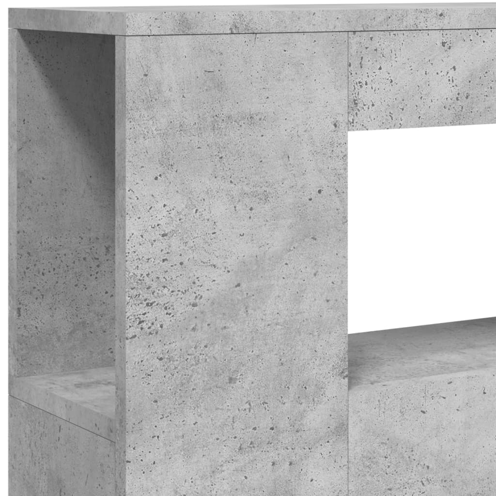 LED Headboard Concrete Grey 100x18.5x103.5 cm Engineered Wood
