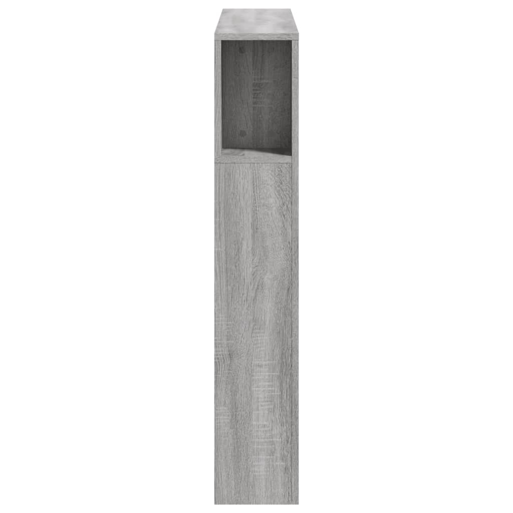 LED Headboard Grey Sonoma 100x18.5x103.5 cm Engineered Wood