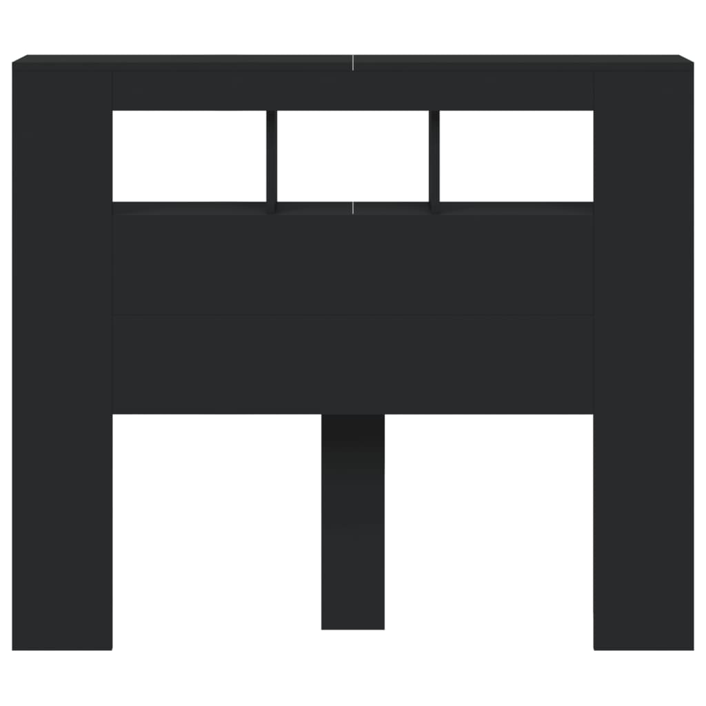 LED Headboard Black 120x18.5x103.5 cm Engineered Wood