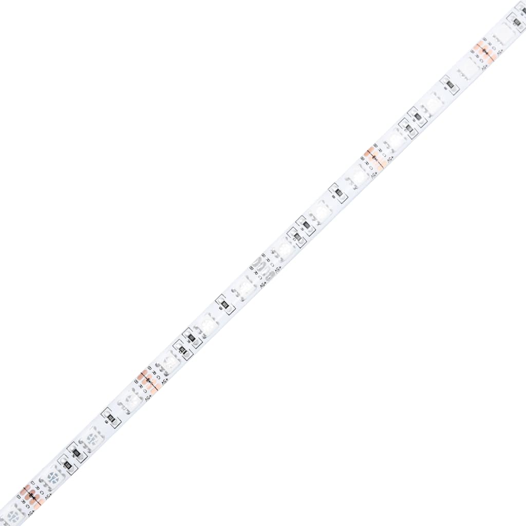 LED Headboard Smoked Oak 200 cm Engineered Wood