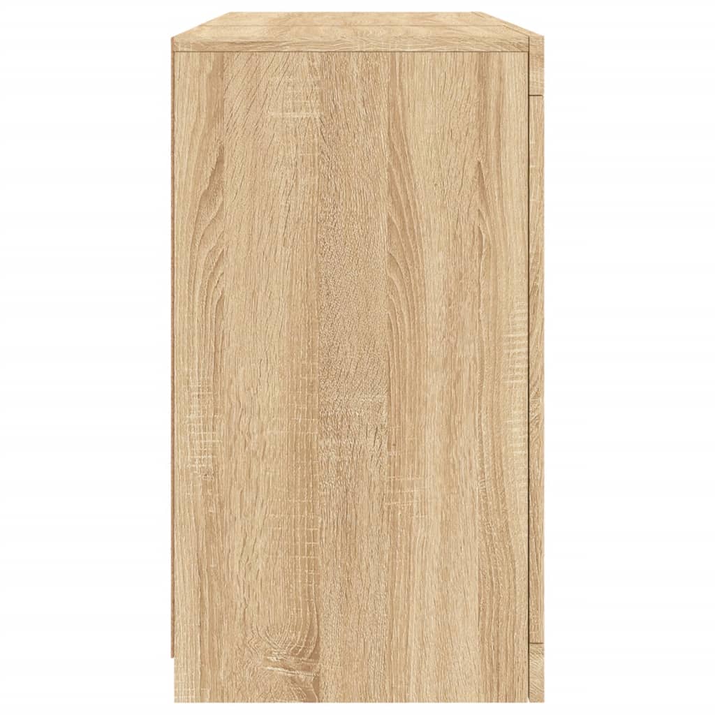 Sideboard with LED Lights Sonoma Oak 123x37x67 cm