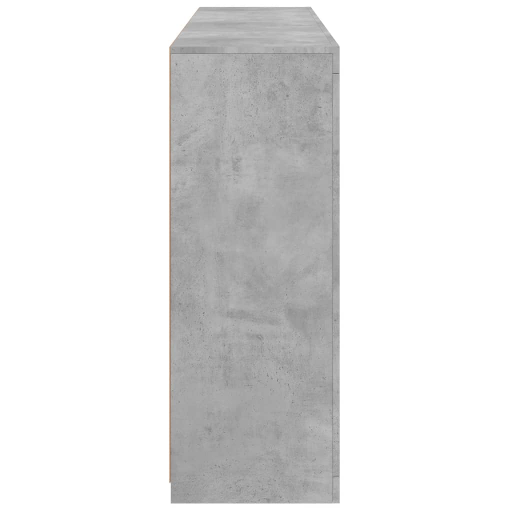 Sideboards with LED Lights 3 pcs Concrete Grey Engineered Wood