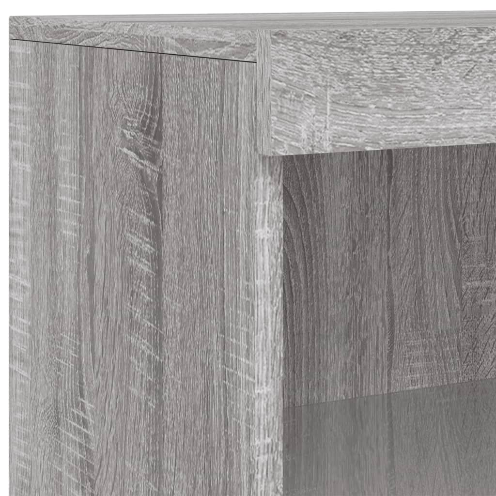 Sideboards with LED Lights 3 pcs Grey Sonoma Engineered Wood