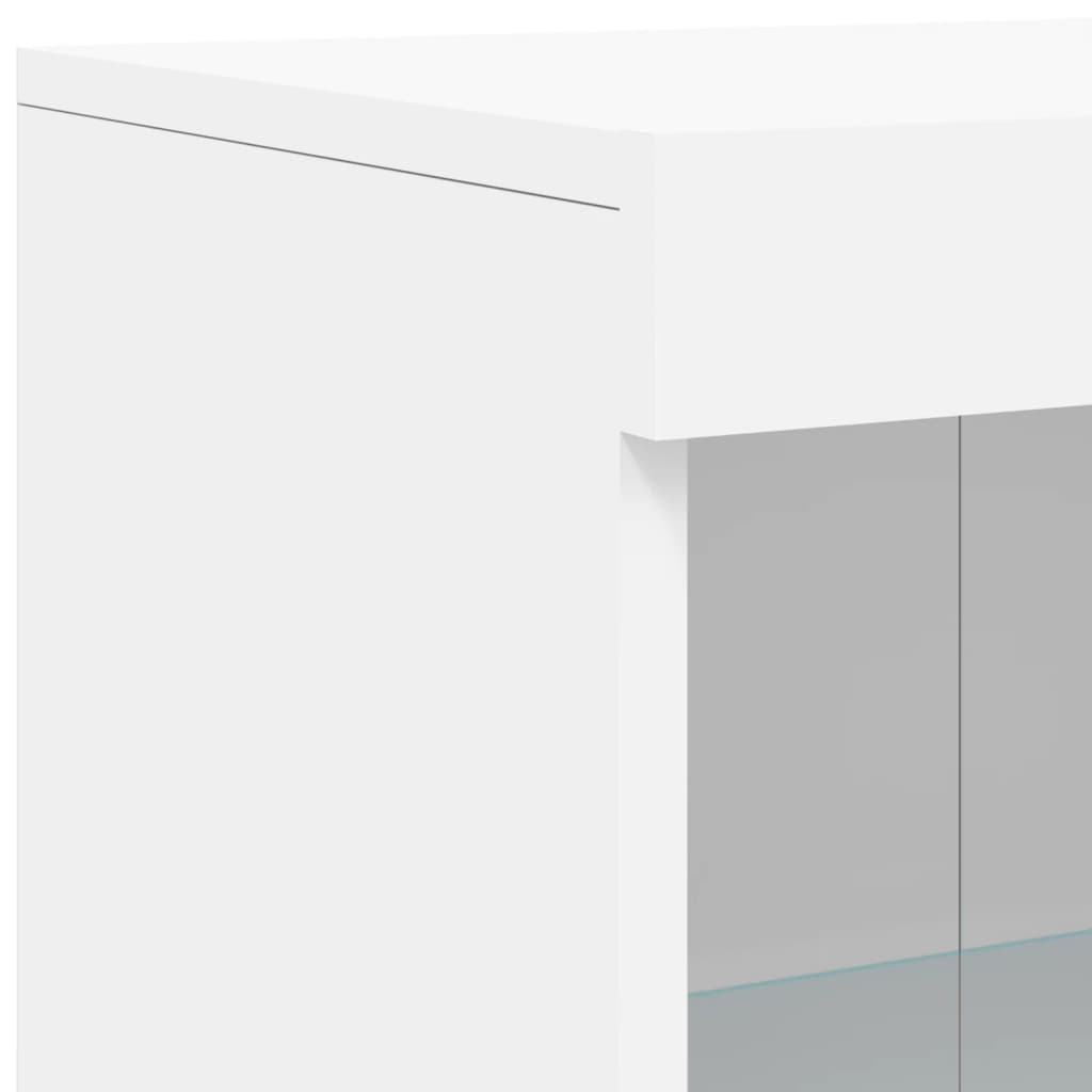 Sideboard with LED Lights White 162x37x100 cm