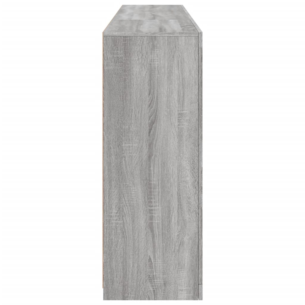 Sideboard with LED Lights Grey Sonoma 181.5x37x100 cm