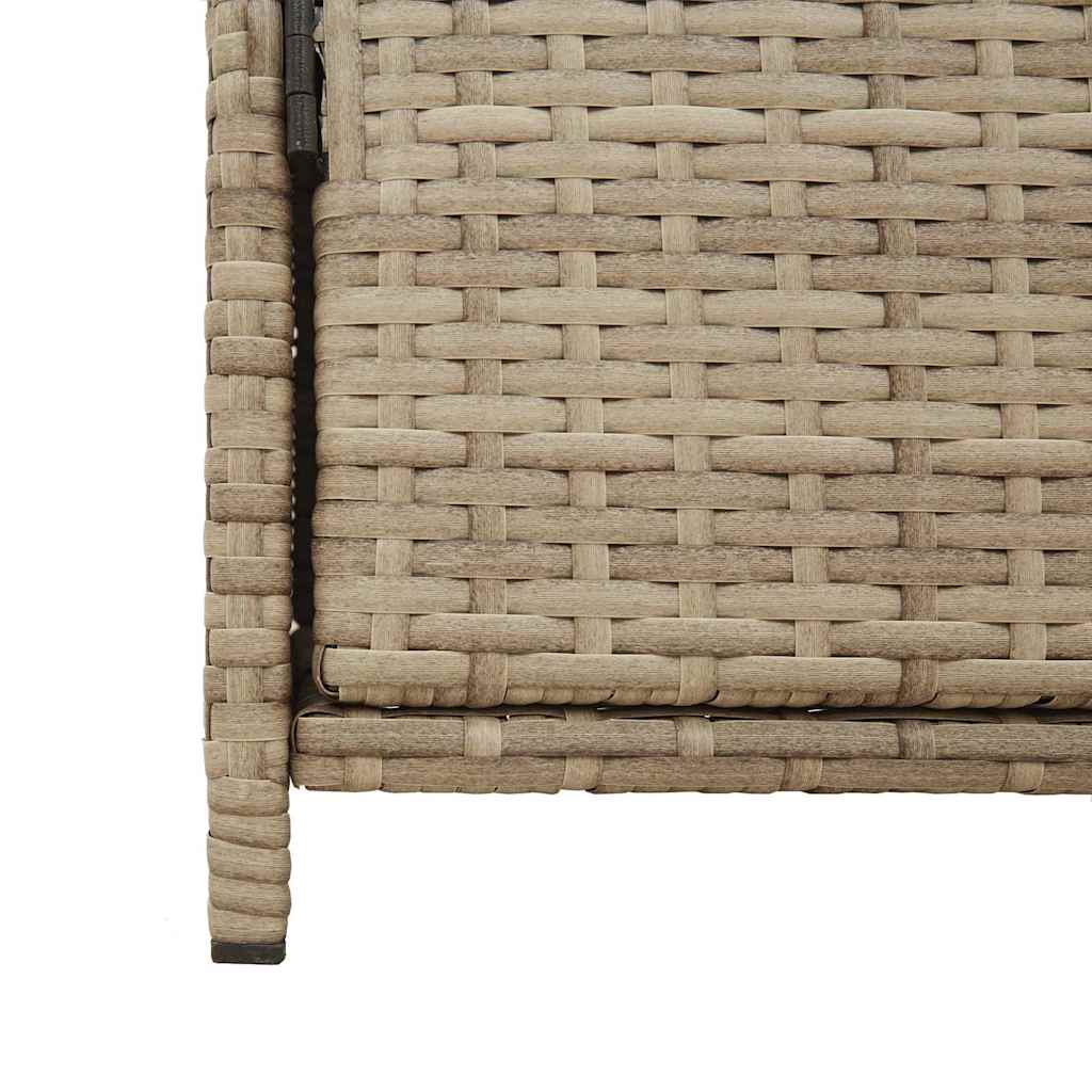 Garden Storage Cabinet Beige 83x45x76 cm Poly Rattan
