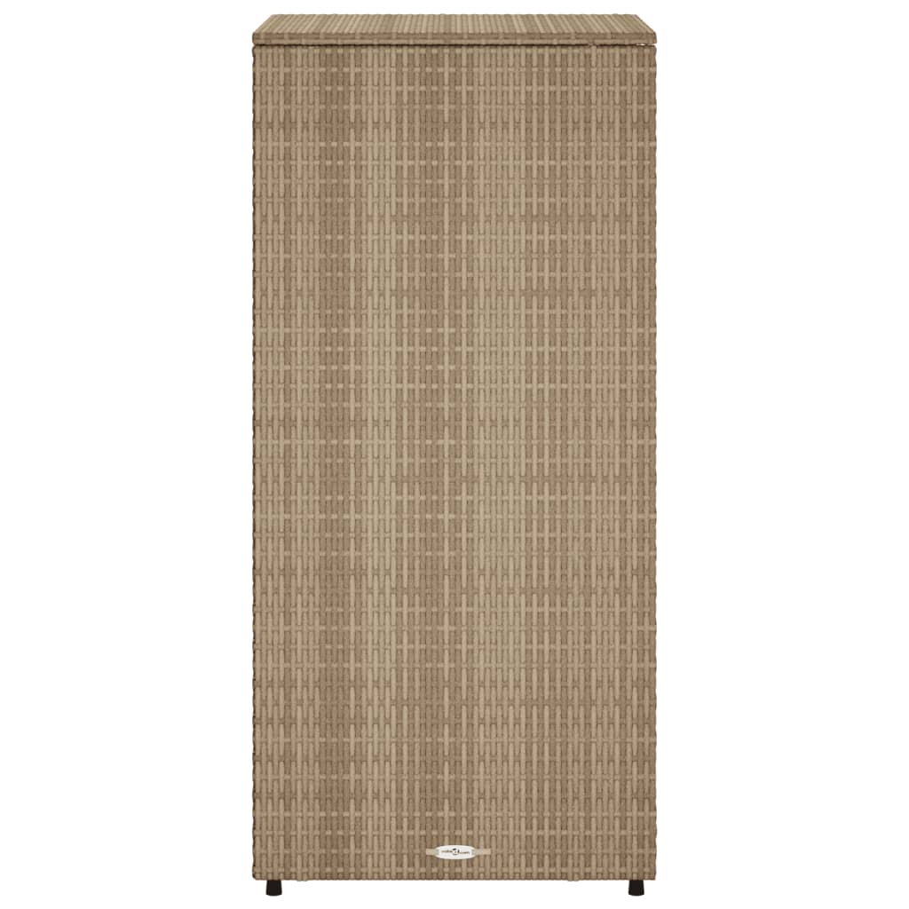Garden Storage Cabinet Beige 50x55x115 cm Poly Rattan